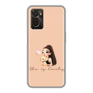Силіконовый Чохол на Oppo A96 з картинкой Модных девушек (З собакою)