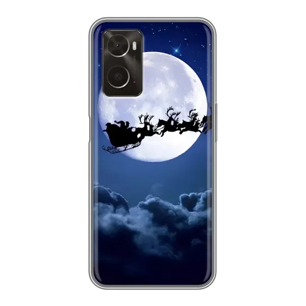 Чехол с рисунком «Санта - луна» для OPPO A96