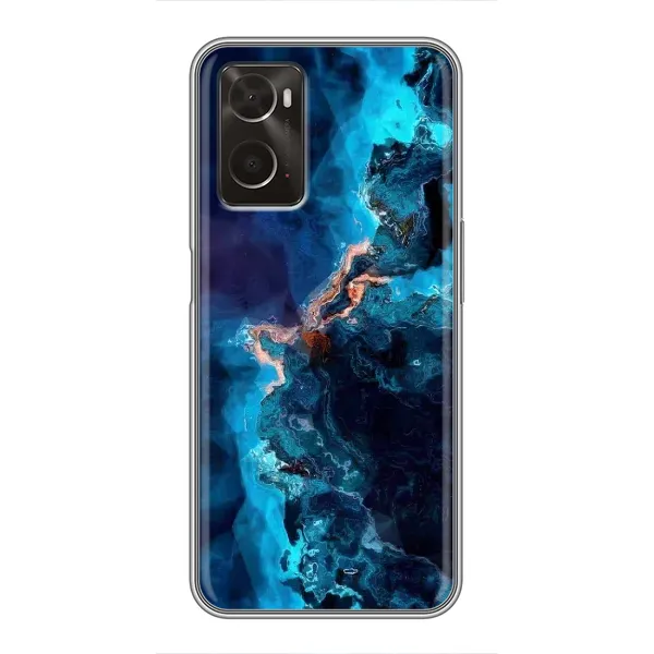 Чехол с рисунком «Синий мрамор» для OPPO A96