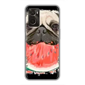 Чохол (ТПУ) Милі песики для Oppo A96 (Смішний Мопс)