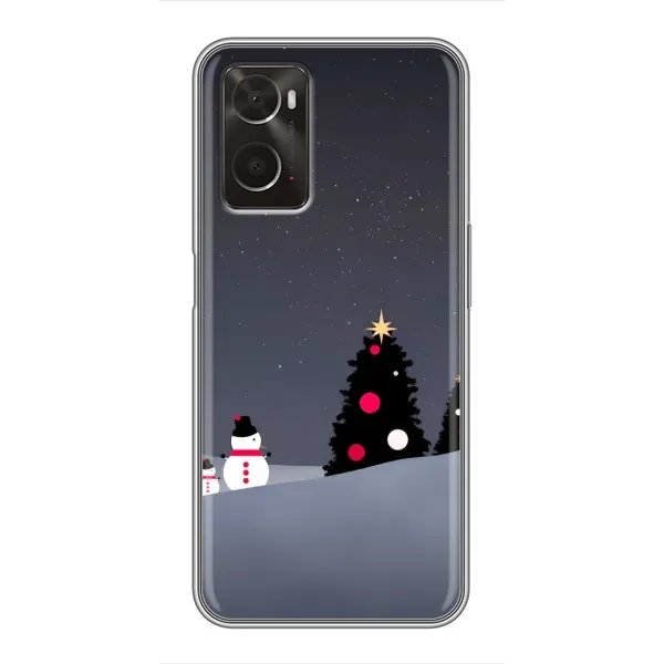 Чехол с рисунком «Снеговички» для OPPO A96