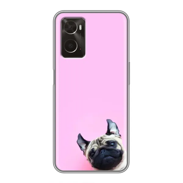 Чехол с рисунком «Собака на розовом» для OPPO A96 Чехол с рисунком «Собака на розовом» для OPPO A96