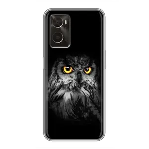 Чохли з принтом СОВИ для Oppo A96 (Сова на чорному)