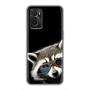 Силіконовий Чохол з Энотами на Oppo A96 (Стильний Єнот)