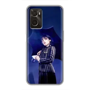 Чехлы с принтом Уэнсдей на Oppo A96 (Уэнсдей с зонтом)