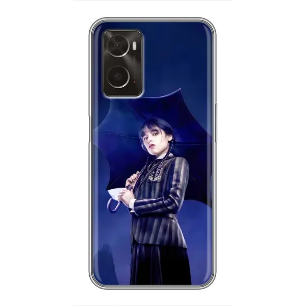Чехол с рисунком «Уэнсдей с зонтом» для OPPO A96