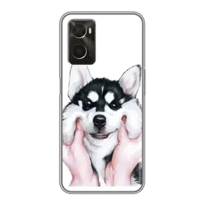 Бампер для Oppo A96 з картинкою "Песики" (Собака Хаскі)