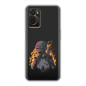 Чохол з картинкою "Герой Pubg" на Oppo A96 (В полум'ї)