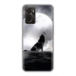 Чохол з Вовком на Oppo A96 (Вовк і місяць)