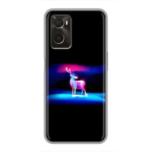 Силіконовий бампер з картинкою звірів для Oppo A96 (Яскравий олень)