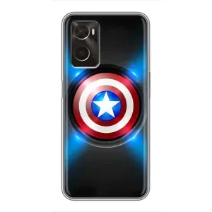 Чохол с Щітом Капітана Америки на Oppo A96 (Яскраий Щит Капітана)