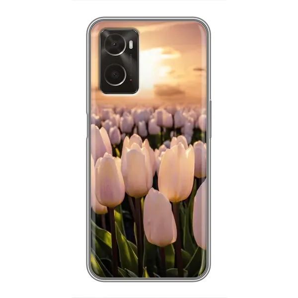 Чехол с рисунком «Закат с цветами» для OPPO A96 Чехол с рисунком «Закат с цветами» для OPPO A96