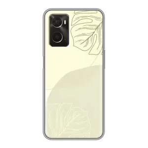 Чехол цветочный дизайн для Oppo A96 (Зелёный фон)