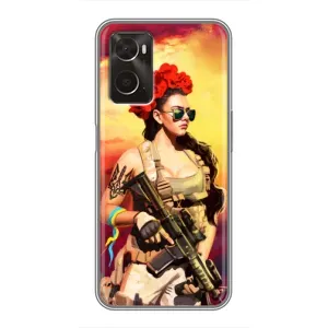 ЗСУ Чехлы (TPU) для Oppo A96 (Женщина солдат)