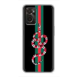 Чехлы Бренд GUCCI для Oppo A96 (Змей Гуччи)