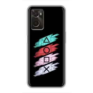 Чехол с рисунком «Значки Sony» для OPPO A96