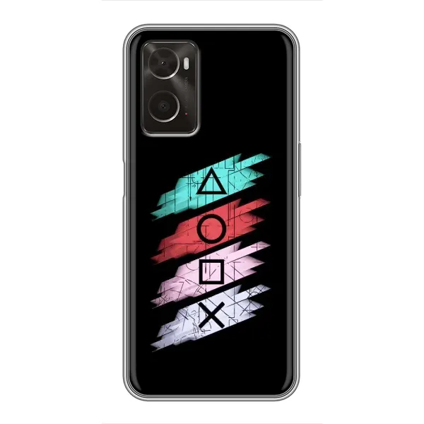 Чехол с рисунком «Значки Sony» для OPPO A96 Чехол с рисунком «Значки Sony» для OPPO A96