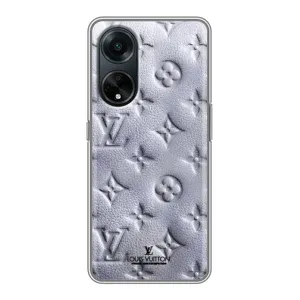 Текстурный Чехол Louis Vuitton для Оппо А98 (Белый ЛВ)
