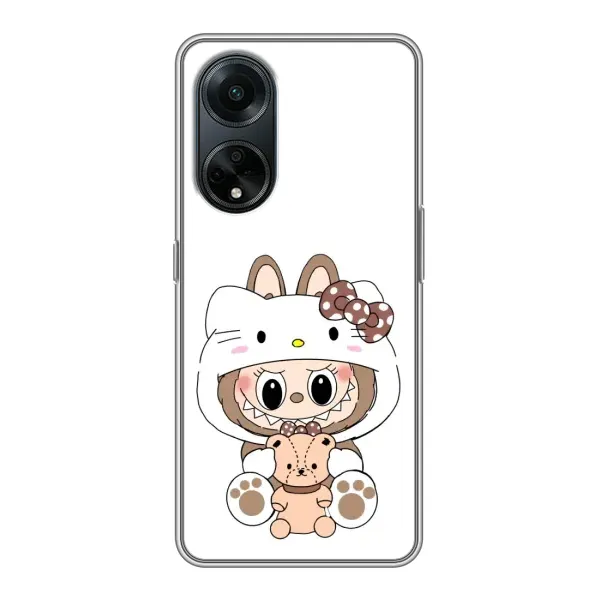 Чехол с рисунком «Белый Лабубу» для OPPO A98 Чехол с рисунком «Белый Лабубу» для OPPO A98