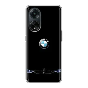 Силиконовый бампер с картинкой машины на Oppo A98 (Черный BMW)