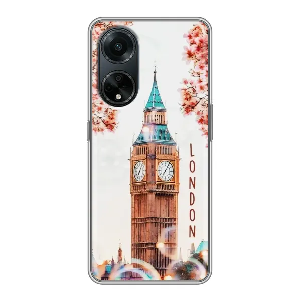 Чехол с рисунком «Часы Лондон» для OPPO A98