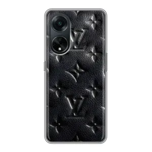 Текстурный Чехол Louis Vuitton для Оппо А98 (Черный ЛВ)