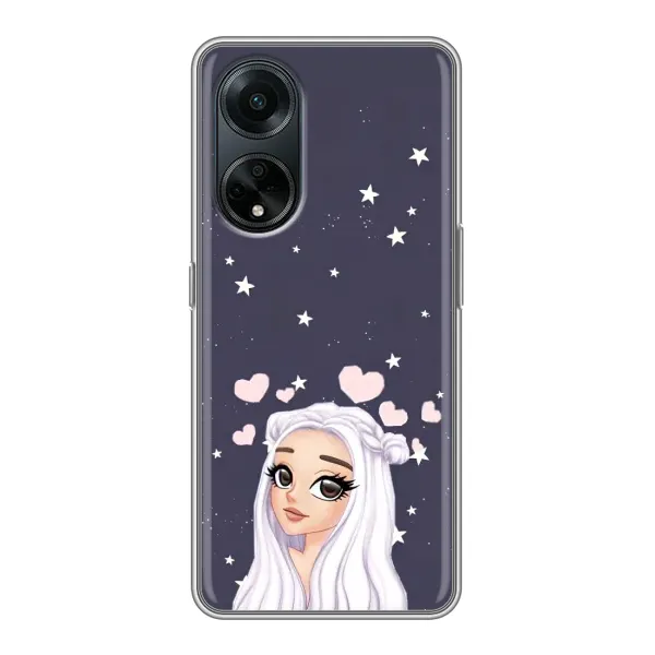 Чехол с рисунком «Девушка и сердечки» для OPPO A98 Чехол с рисунком «Девушка и сердечки» для OPPO A98
