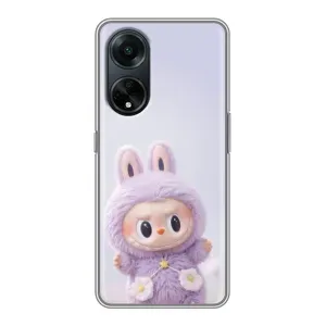 Чохол з принтом Лабубу для Oppo A98 (Фіолетовий Лабубу)