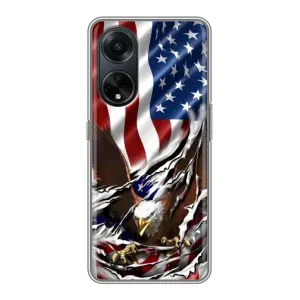 Чехол Флаг USA для Oppo A98 (Флаг USA)