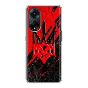Чехлы УПА (Красно-Чёрный) на Oppo A98 (Герб в цвете УПА)
