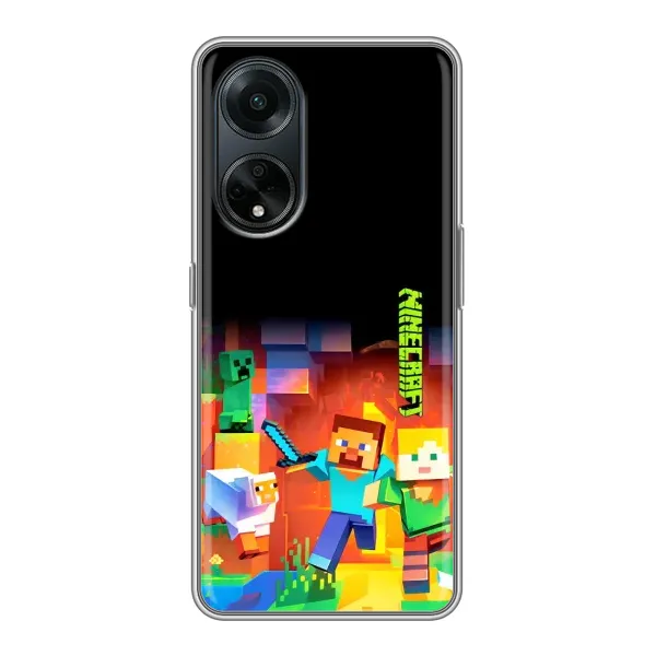 Чехол с рисунком «Герой Майнкрафт» для OPPO A98 Чехол с рисунком «Герой Майнкрафт» для OPPO A98