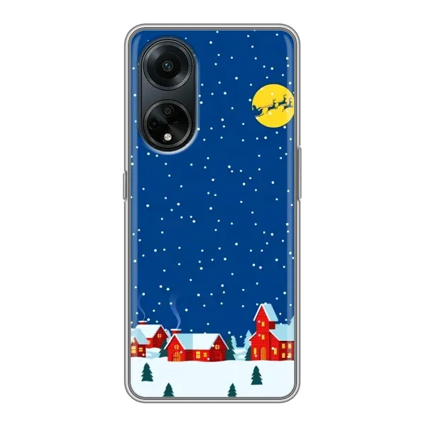 Чехол с рисунком «Город в снегу» для OPPO A98