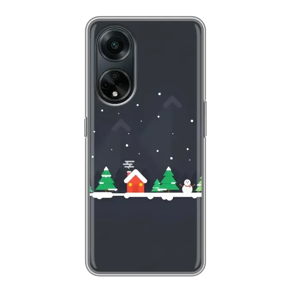 Чехол с рисунком «Город зимний» для OPPO A98
