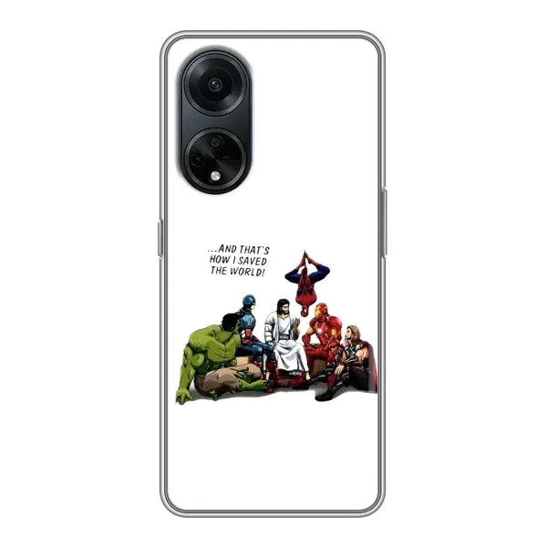 Чехол с рисунком «Иисус супергерой» для OPPO A98 Чехол с рисунком «Иисус супергерой» для OPPO A98
