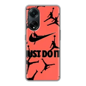 Силиконовый Чехол Nike Air Jordan на Оппо А98 (Just Do It)