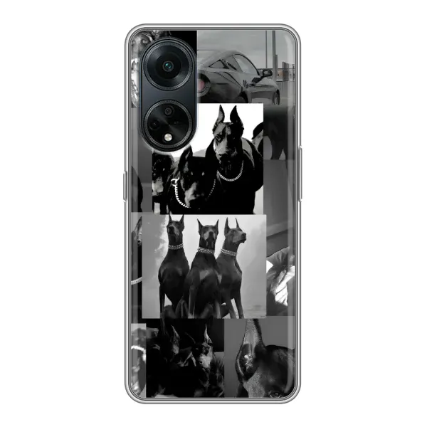 Чехол с рисунком «Коллаж Доберман» для OPPO A98 Чехол с рисунком «Коллаж Доберман» для OPPO A98