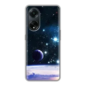 Чехол (ТПУ) с планетами на Oppo A98 (Космический вид)