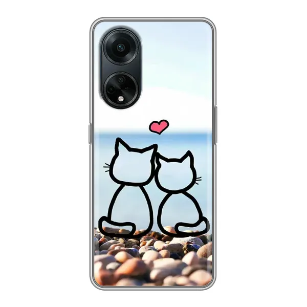 Чехол с рисунком «Котейки» для OPPO A98 Чехол с рисунком «Котейки» для OPPO A98