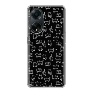 Чохол на тематику: Коти для OPPO A98 (Котики на чорному)