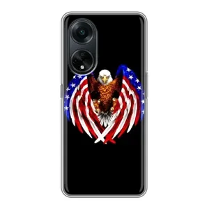 Чехол Флаг USA для Oppo A98 (Крылья США)