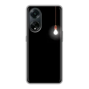 Чохол з картинками на чорному фоні для Oppo A98 (Лампочка)
