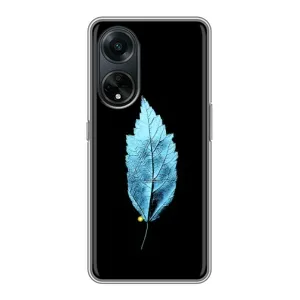 Чохол з картинками на чорному фоні для Oppo A98 (Листя)