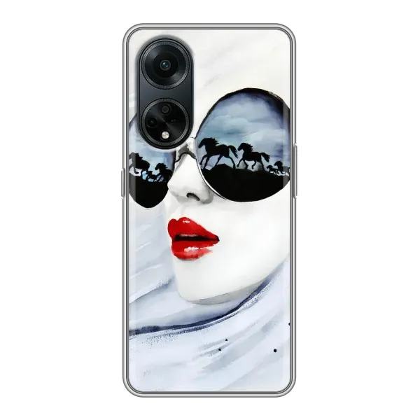 Чехол с рисунком «Любительница коней» для OPPO A98