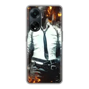 Силиконовый чехол с картинкой "Герой Pubg" на Oppo A98 (Man Пубг)