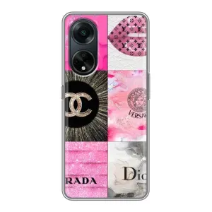 Чехол (Dior, Prada, YSL, Chanel) для Oppo A98 (Модница)