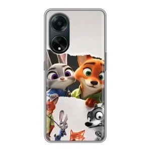 Силіконовий чохол з принтом Зоотрополіс для Oppo A98 (Персонажі Зоо)