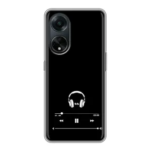 Чохол з картинками на чорному фоні для Oppo A98 (Плеєр)