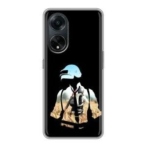 Силиконовый чехол с картинкой "Герой Pubg" на Oppo A98 (Пубг мен)