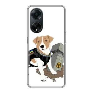 Чехол с принтом Собаки Патрон для Oppo A98 (Пёс Патрон с ракетой)