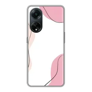 Чохол квітковий дизайн для Oppo A98 (Рожевий фон)
